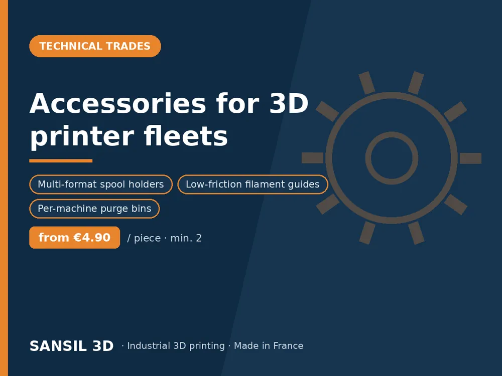 Accessories for 3D printer fleets