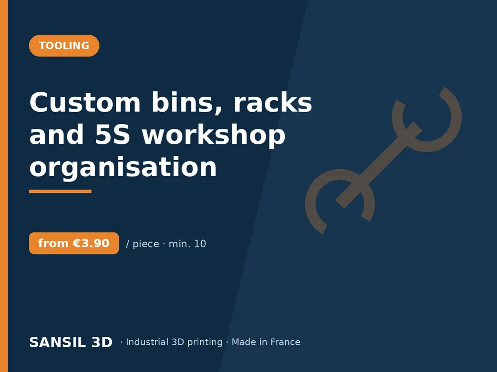 Custom bins, racks and 5S workshop organisation
