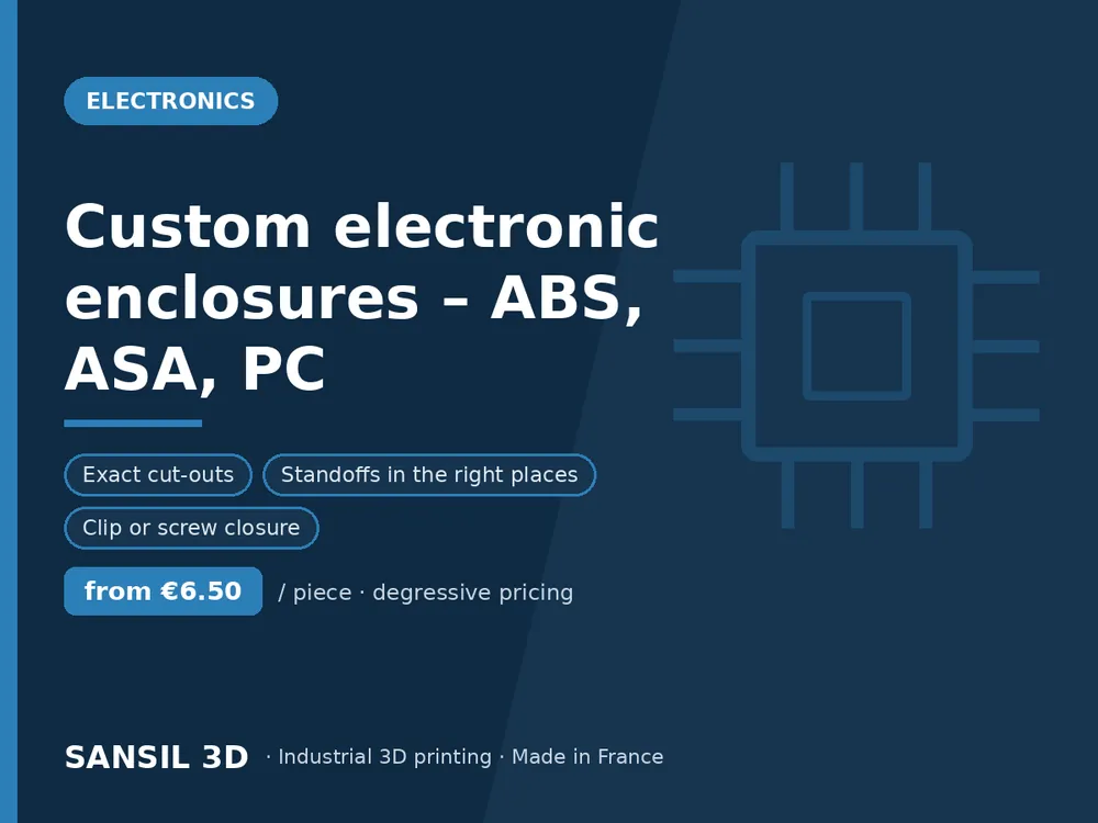 Custom electronic enclosures – ABS, ASA, PC