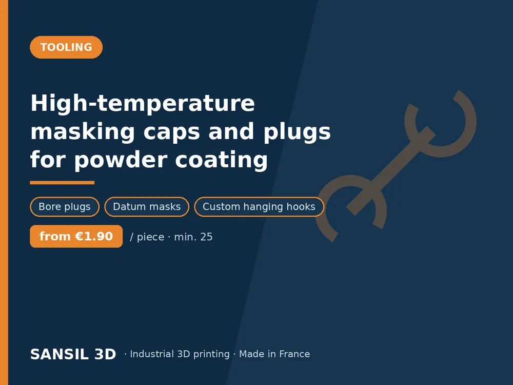 High-temperature masking caps and plugs for powder coating