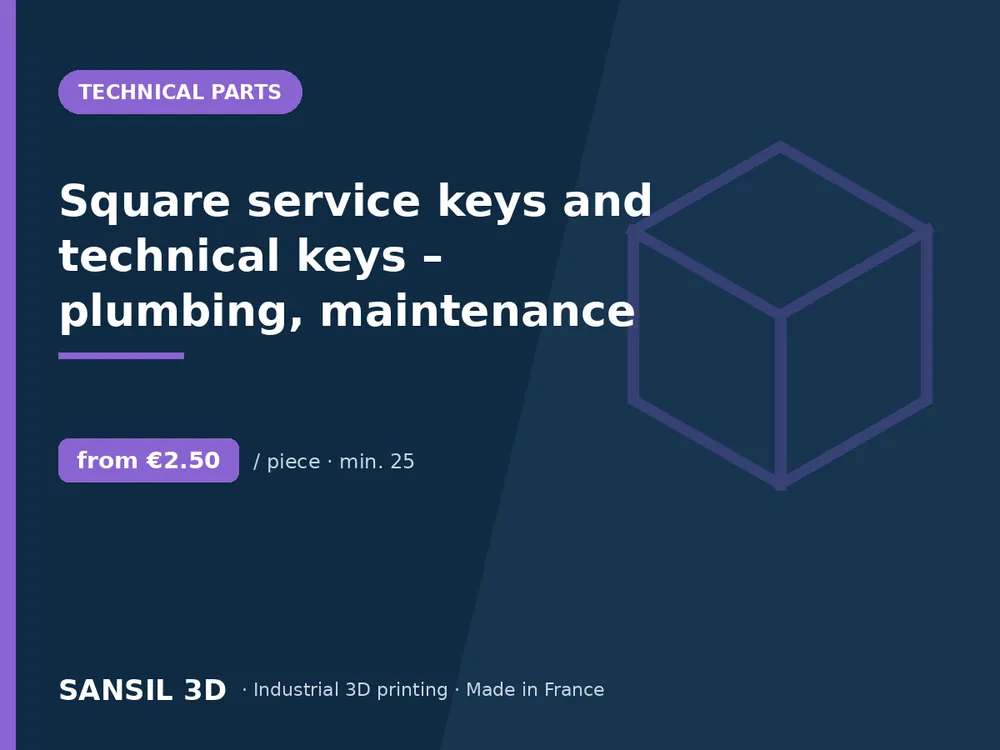 Square service keys and technical keys – plumbing, maintenance