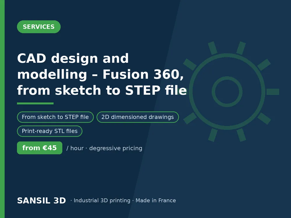 CAD design and modelling – Fusion 360, from sketch to STEP file