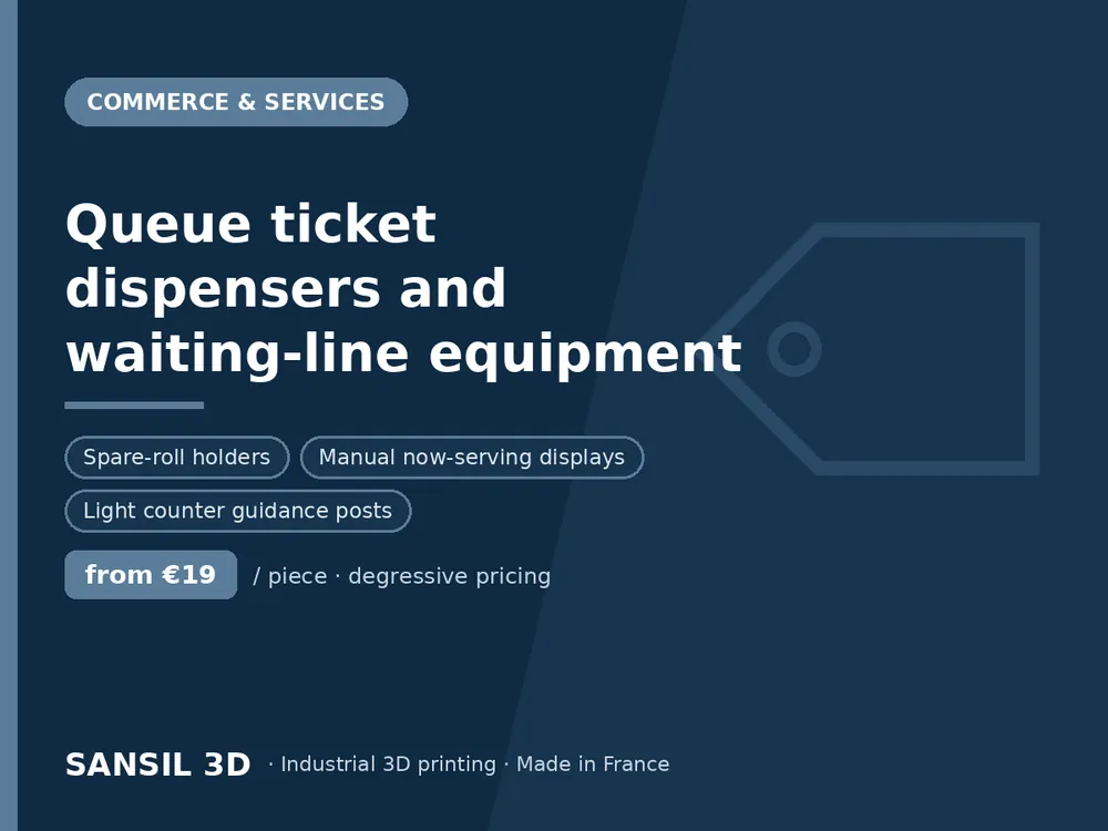 Queue ticket dispensers and waiting-line equipment