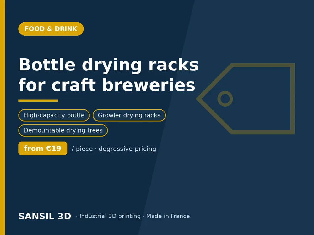 Bottle drying racks for craft breweries