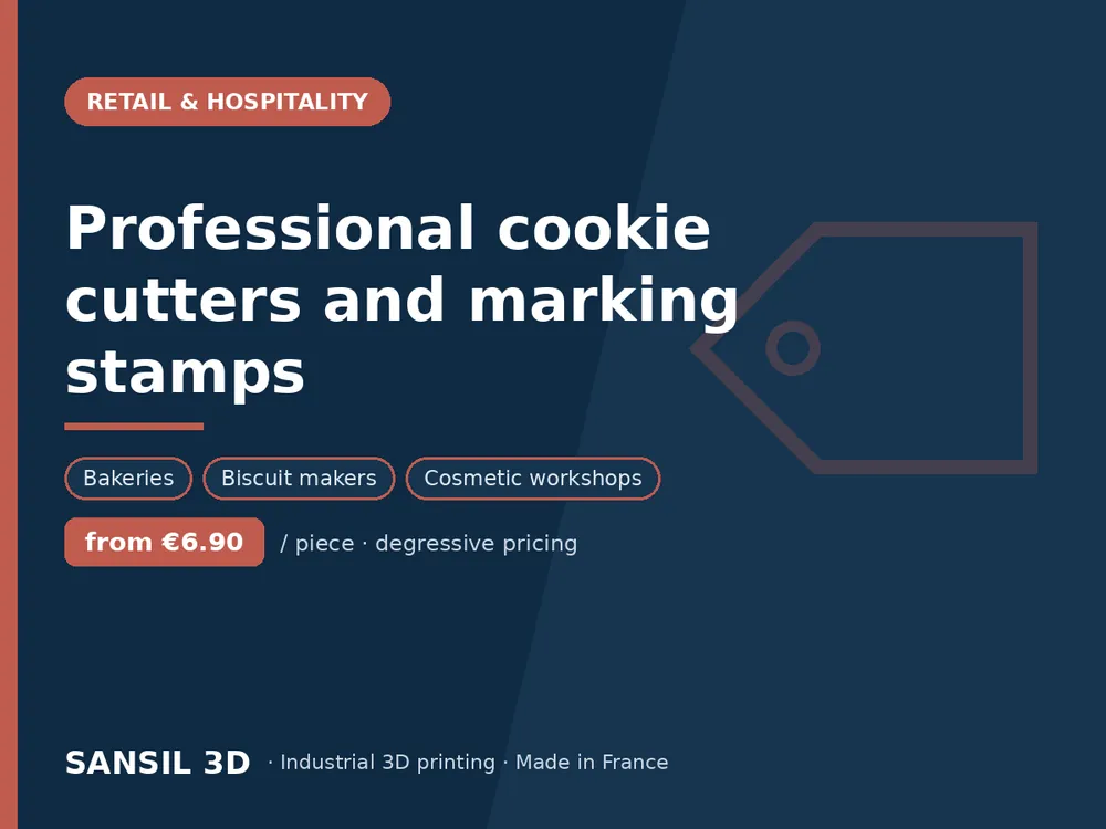 Professional cookie cutters and marking stamps