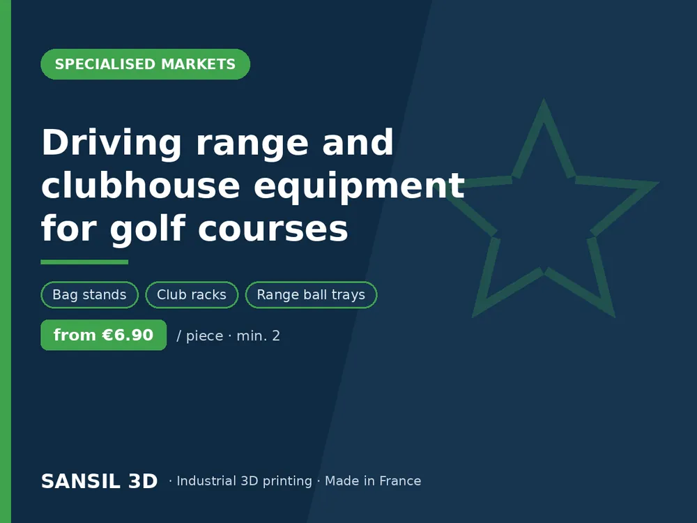 Driving range and clubhouse equipment for golf courses