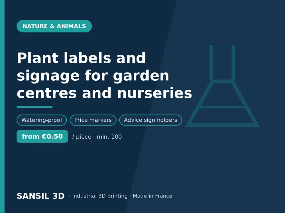 Plant labels and signage for garden centres and nurseries