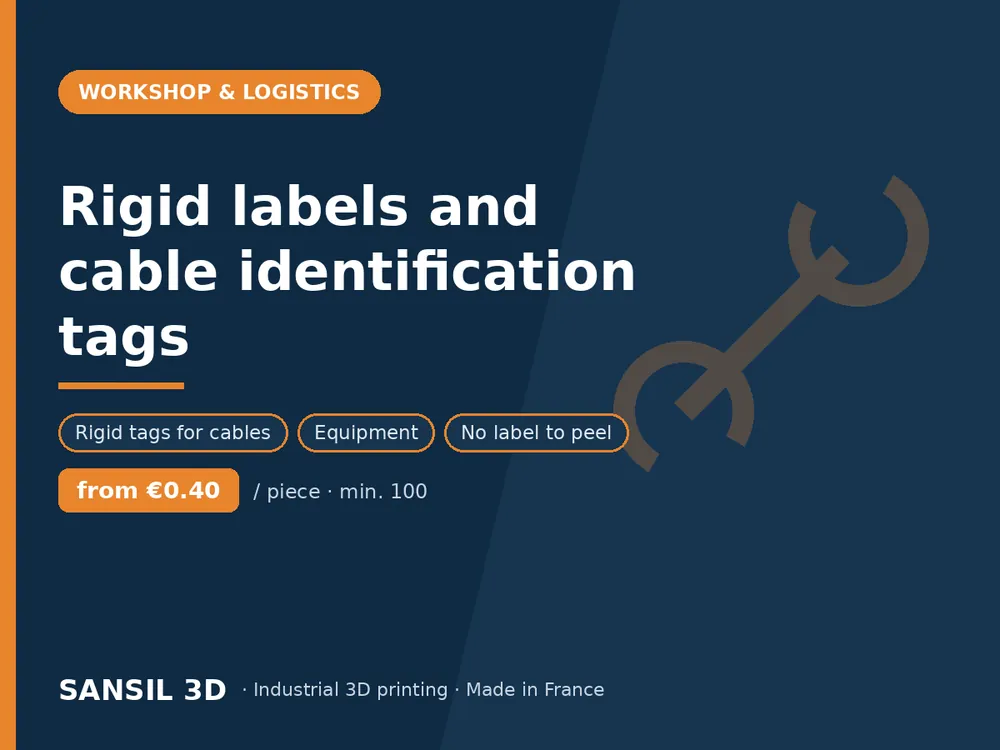 Rigid labels and cable identification tags