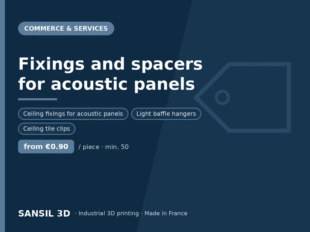 Fixings and spacers for acoustic panels