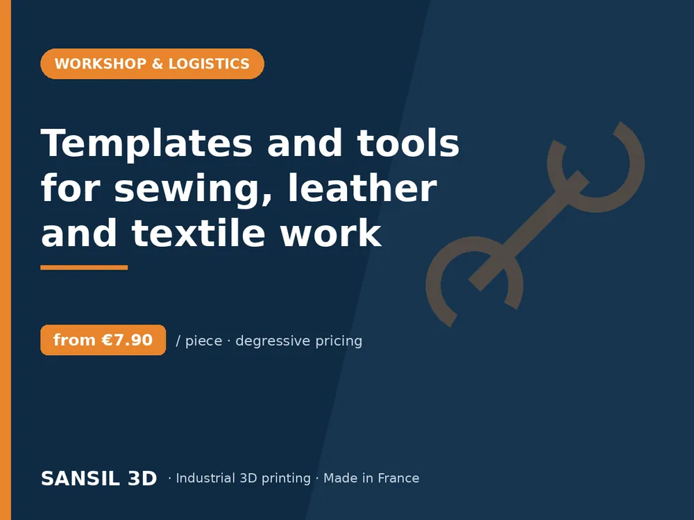 Templates and tools for sewing, leather and textile work