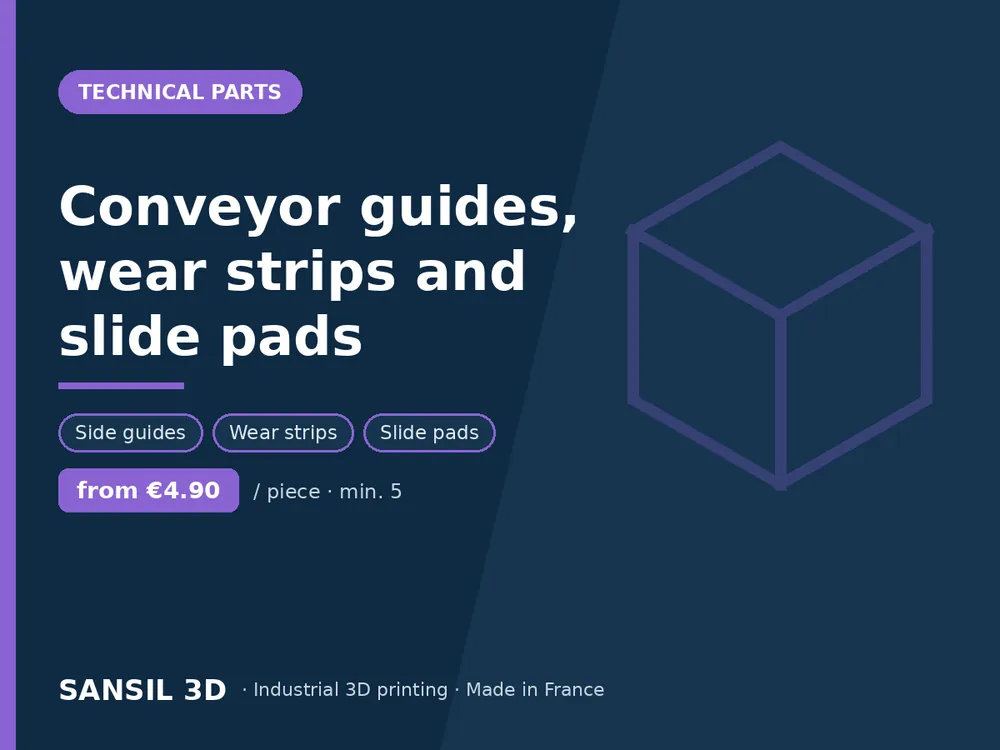 Conveyor guides, wear strips and slide pads