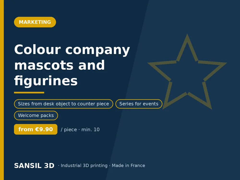 Colour company mascots and figurines