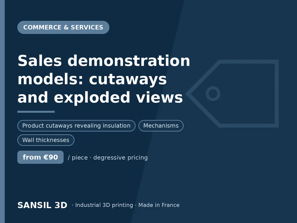 Sales demonstration models: cutaways and exploded views