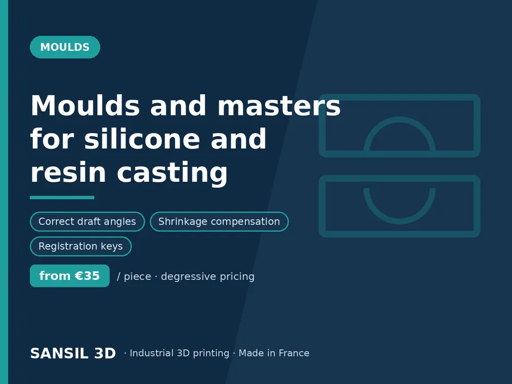 Moulds and masters for silicone and resin casting