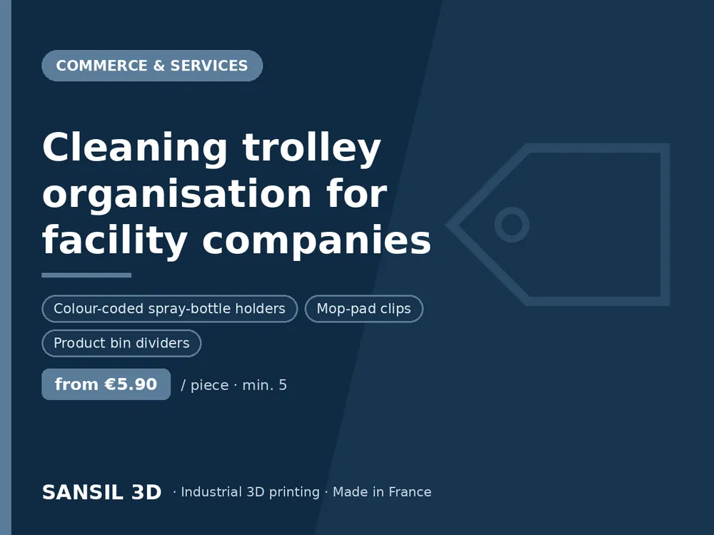 Cleaning trolley organisation for facility companies