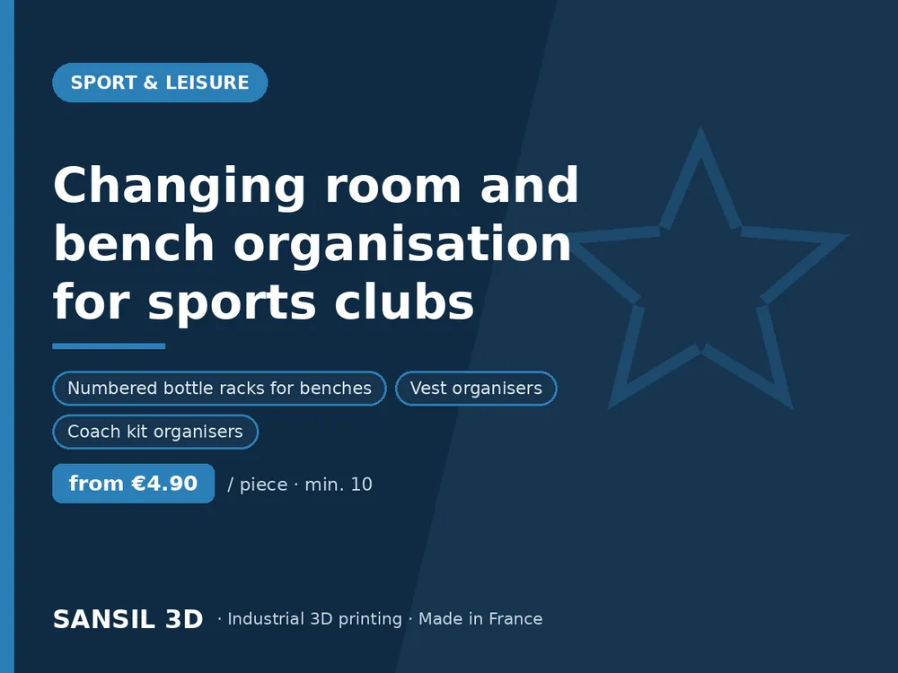 Changing room and bench organisation for sports clubs