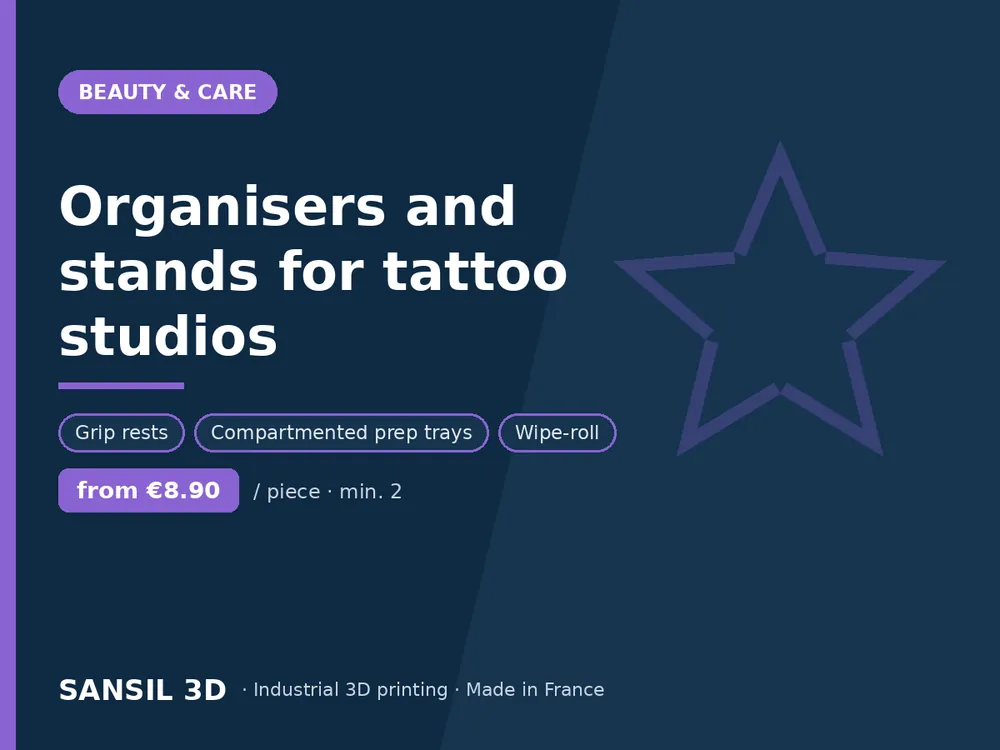 Organisers and stands for tattoo studios