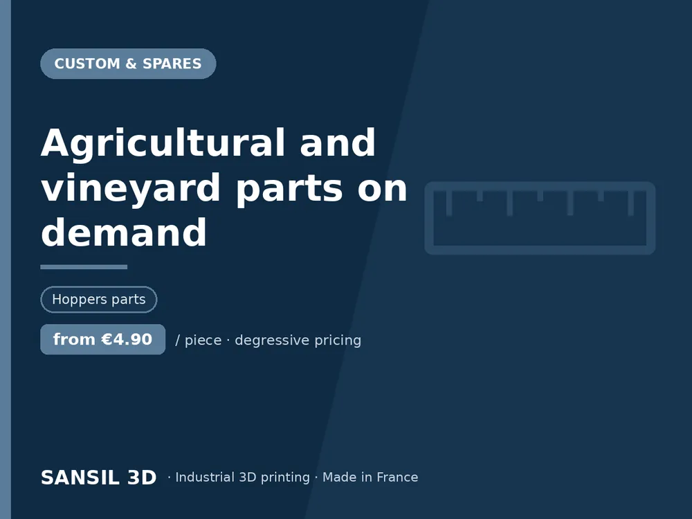 Agricultural and vineyard parts on demand