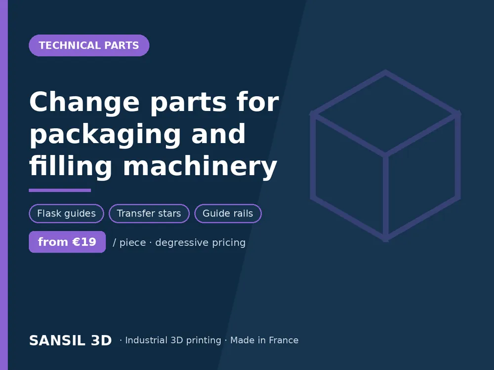 Change parts for packaging and filling machinery