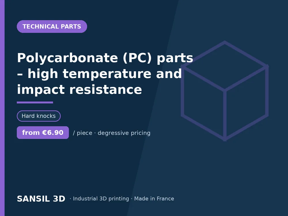 Polycarbonate (PC) parts – high temperature and impact resistance