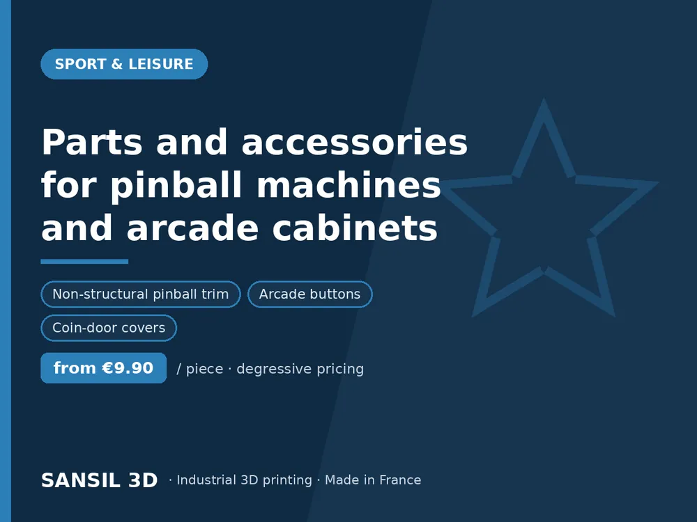 Parts and accessories for pinball machines and arcade cabinets