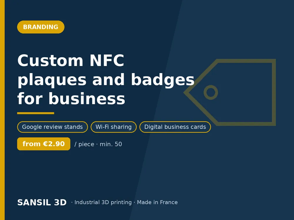 Custom NFC plaques and badges for business