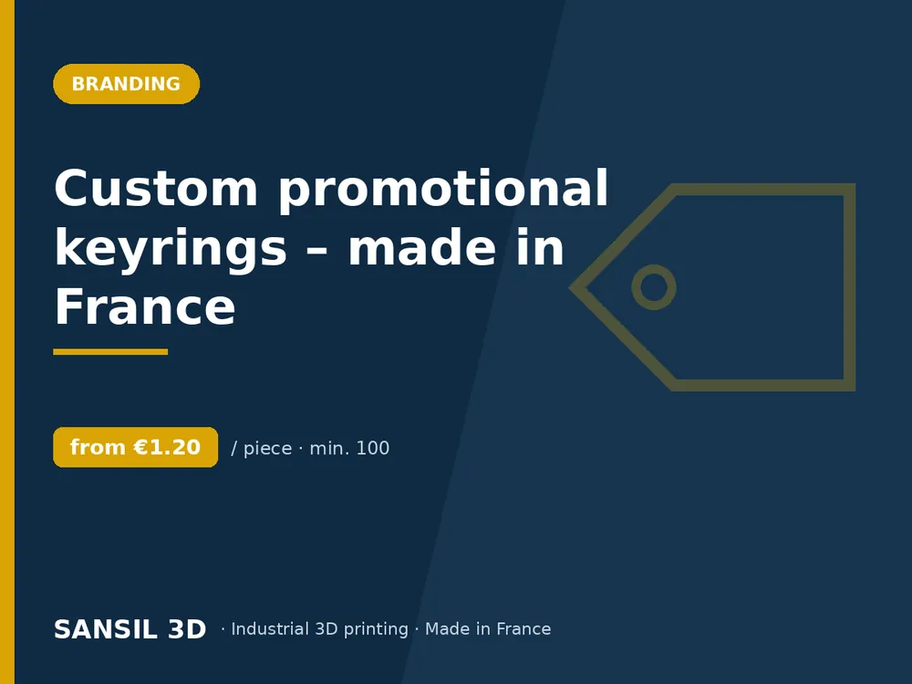 Custom promotional keyrings – made in France