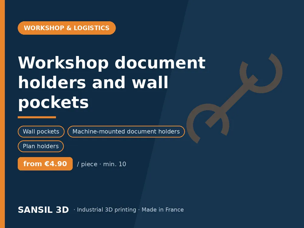 Workshop document holders and wall pockets