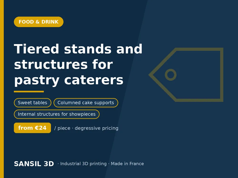 Tiered stands and structures for pastry caterers