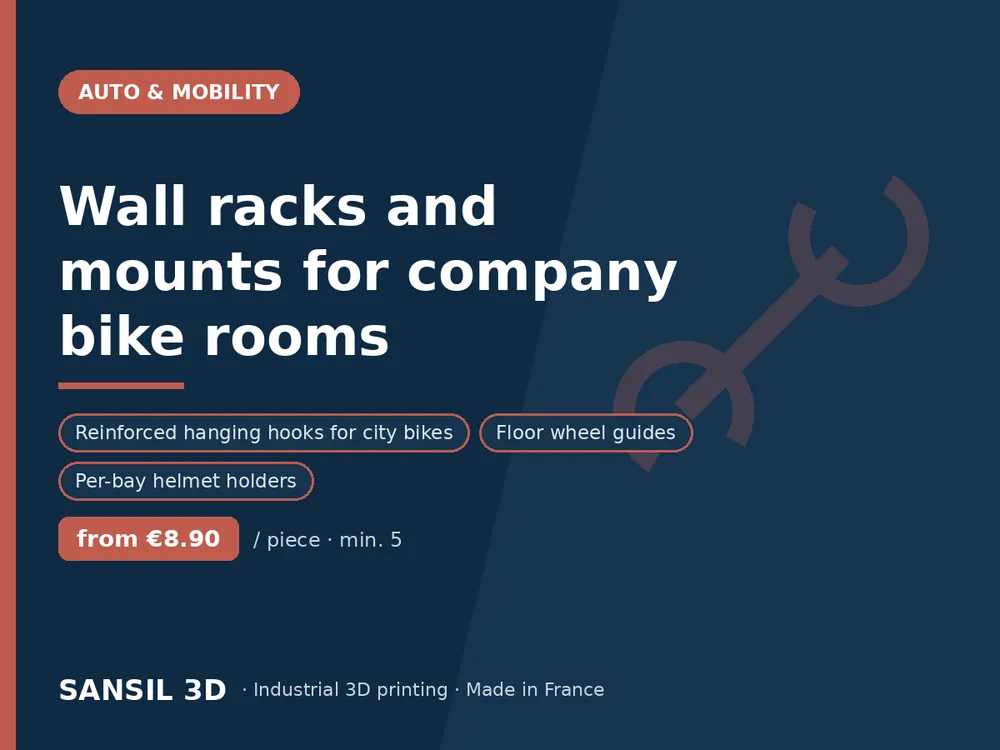 Wall racks and mounts for company bike rooms