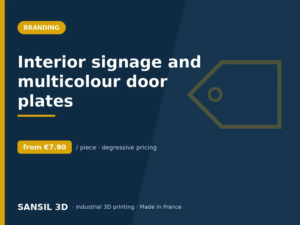 Interior signage and multicolour door plates