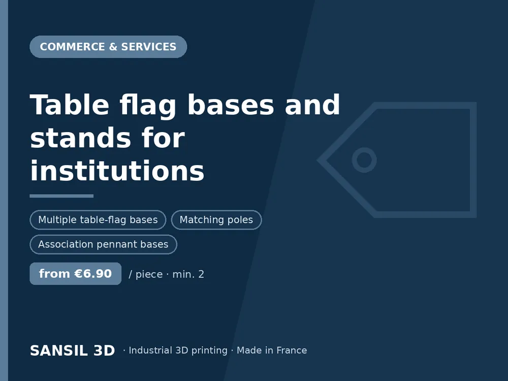 Table flag bases and stands for institutions