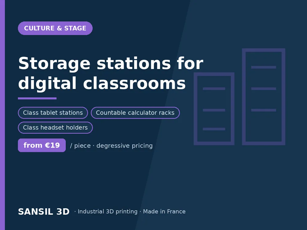 Storage stations for digital classrooms