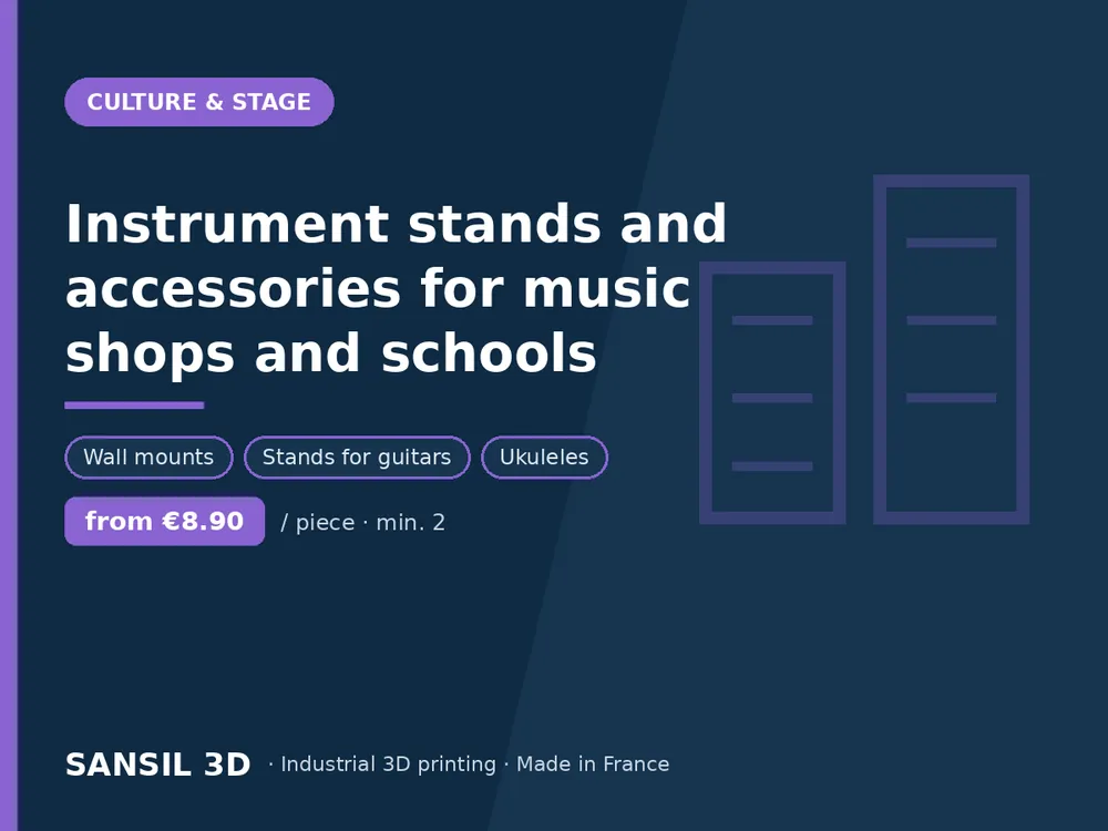 Instrument stands and accessories for music shops and schools