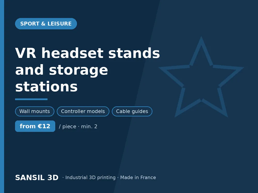 VR headset stands and storage stations