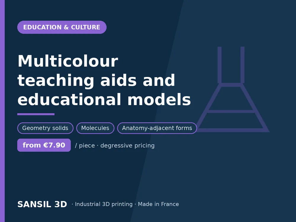 Multicolour teaching aids and educational models