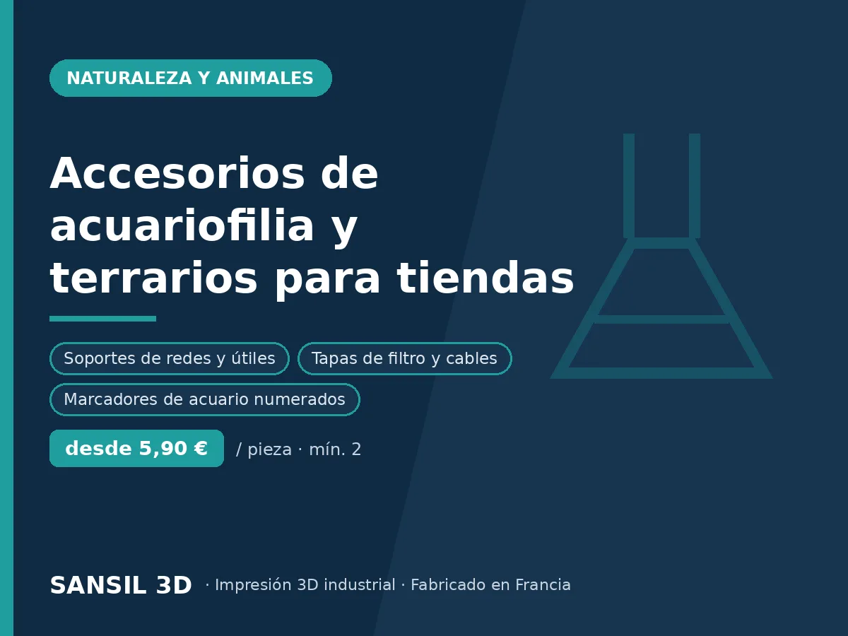 Accesorios de acuariofilia y terrariofilia para tiendas de animales