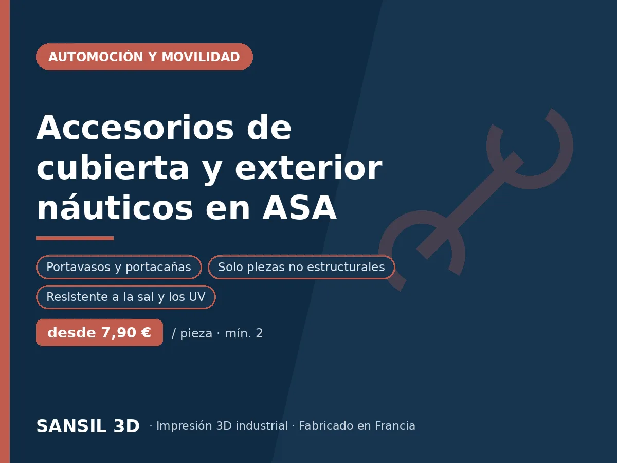 Accesorios de cubierta y exterior para náutica en ASA