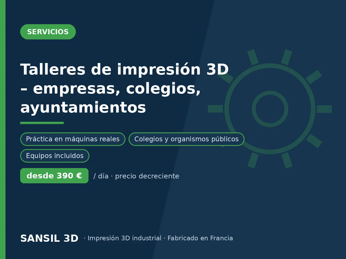 Talleres de iniciación a la impresión 3D – empresas, centros educativos, administraciones