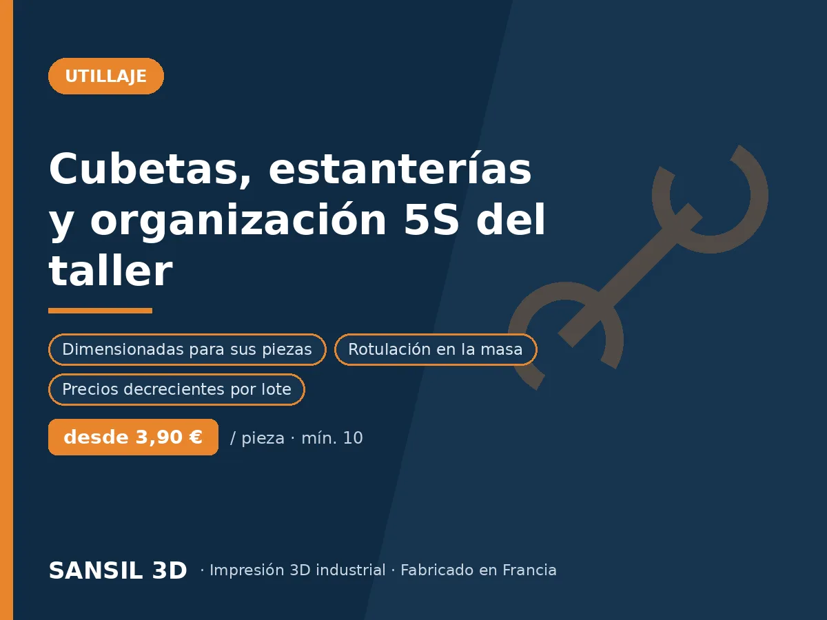 Cajas de pico y organización de taller (5S) personalizada