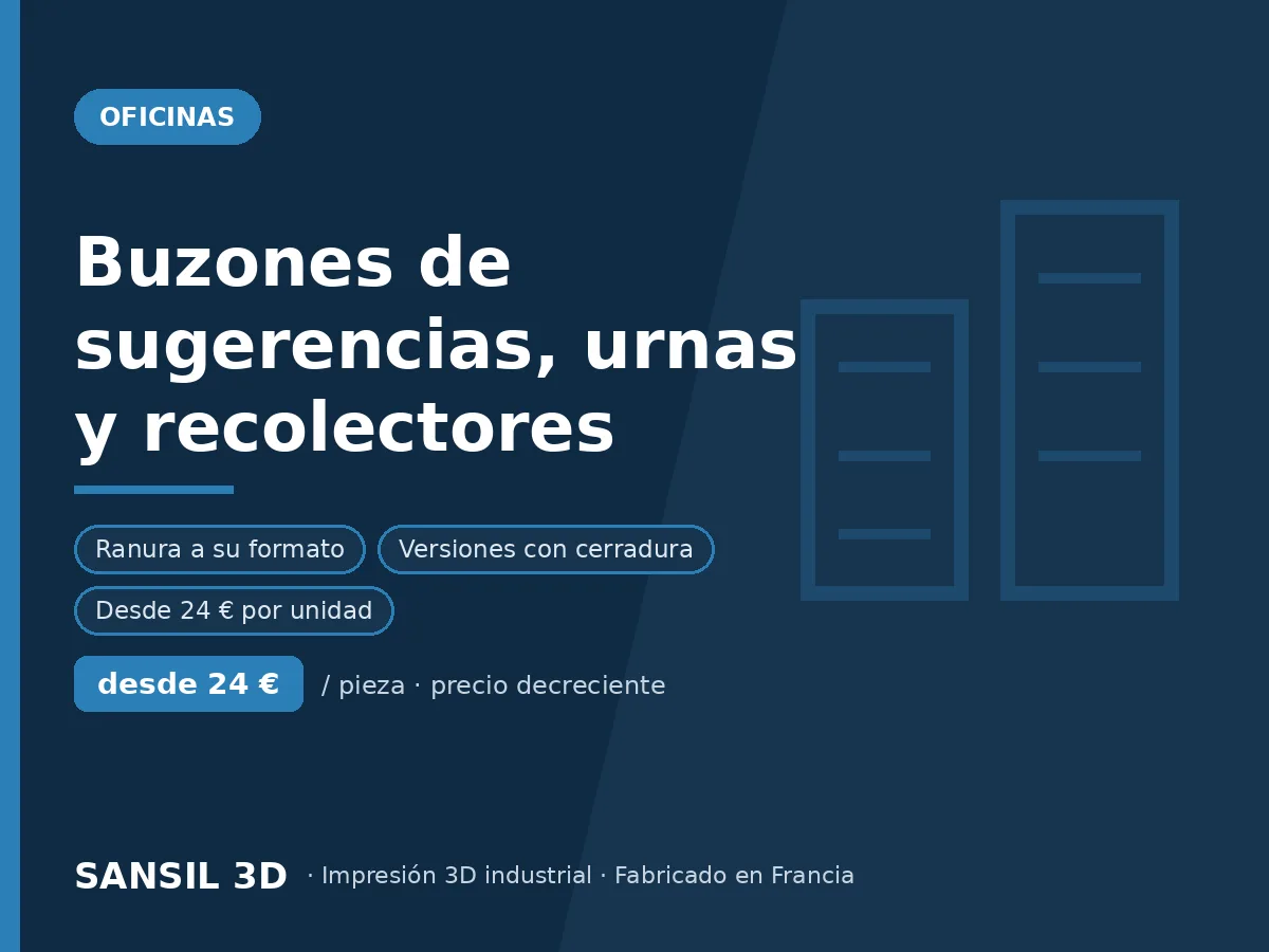 Buzones de sugerencias, urnas y recolectores personalizados