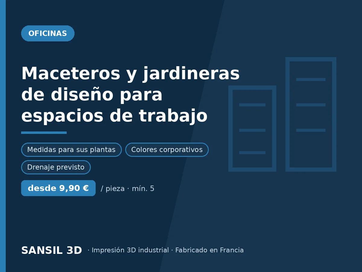Maceteros y jardineras de diseño para espacios de trabajo