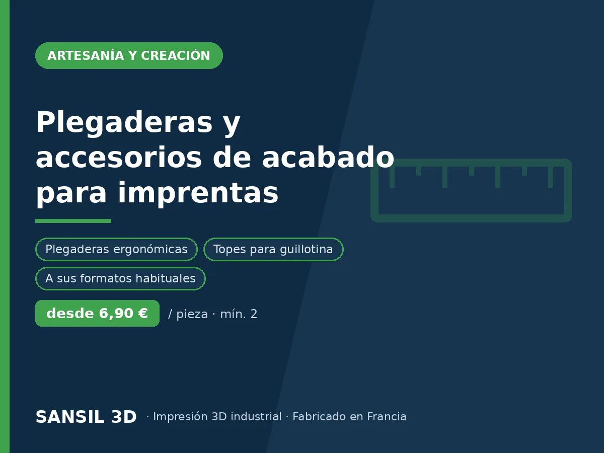 Calces, reglas y accesorios de acabado para imprentas