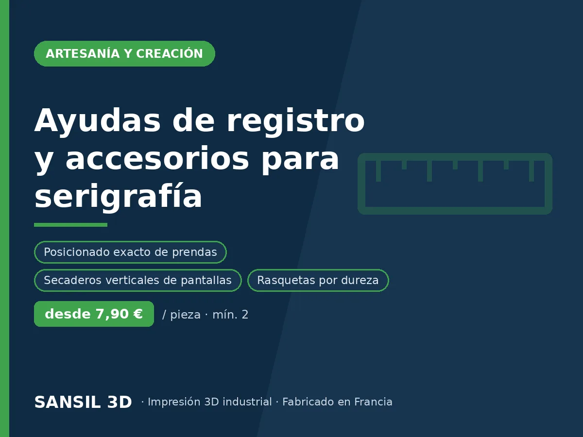 Calces, soportes de pantallas y accesorios para talleres de serigrafía