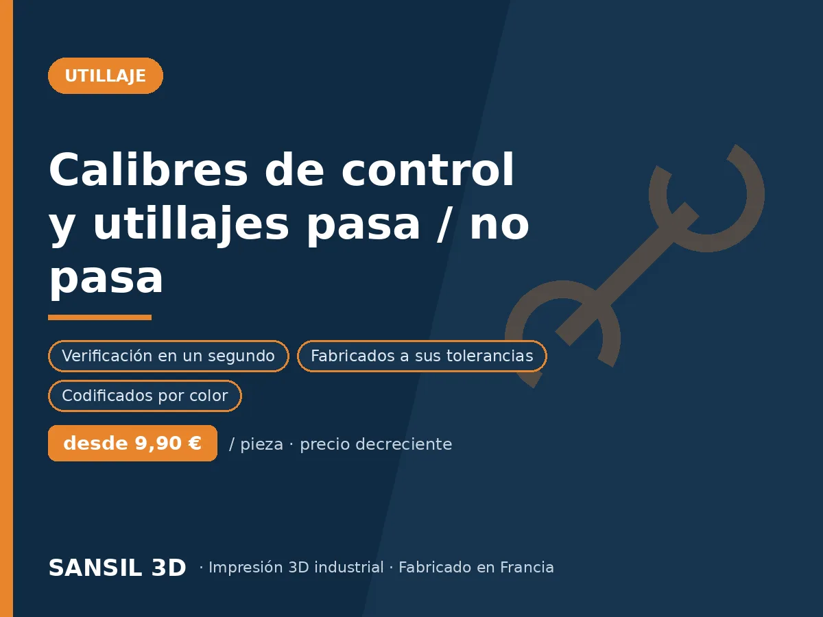 Calibres de control y galgas pasa/no pasa a medida