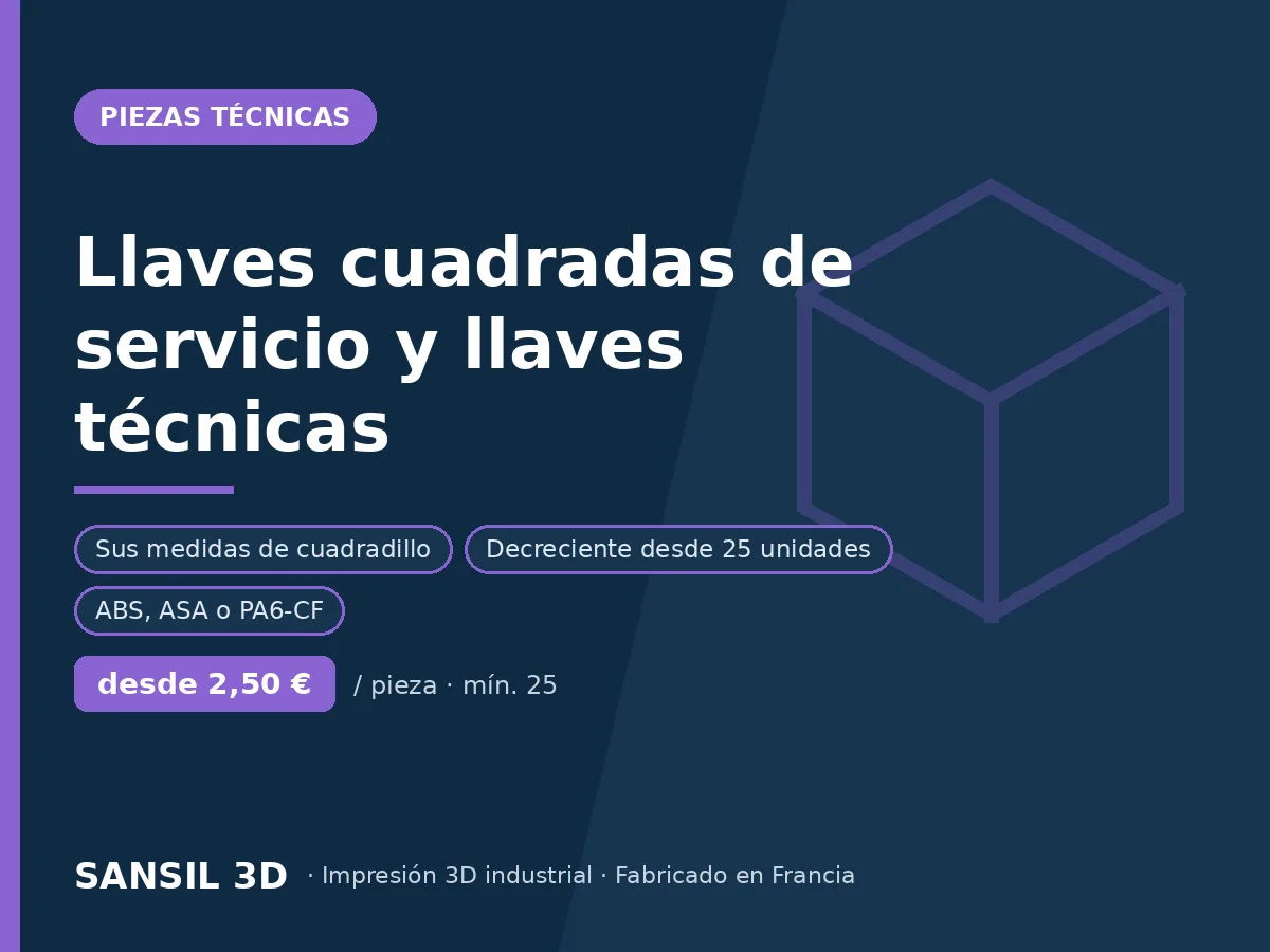Llave de cuadradillo y llaves técnicas – grifería, mantenimiento
