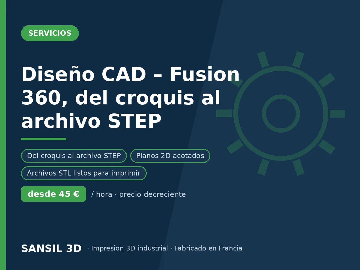 Diseño y modelado CAD con Fusion 360 – del boceto al archivo STEP