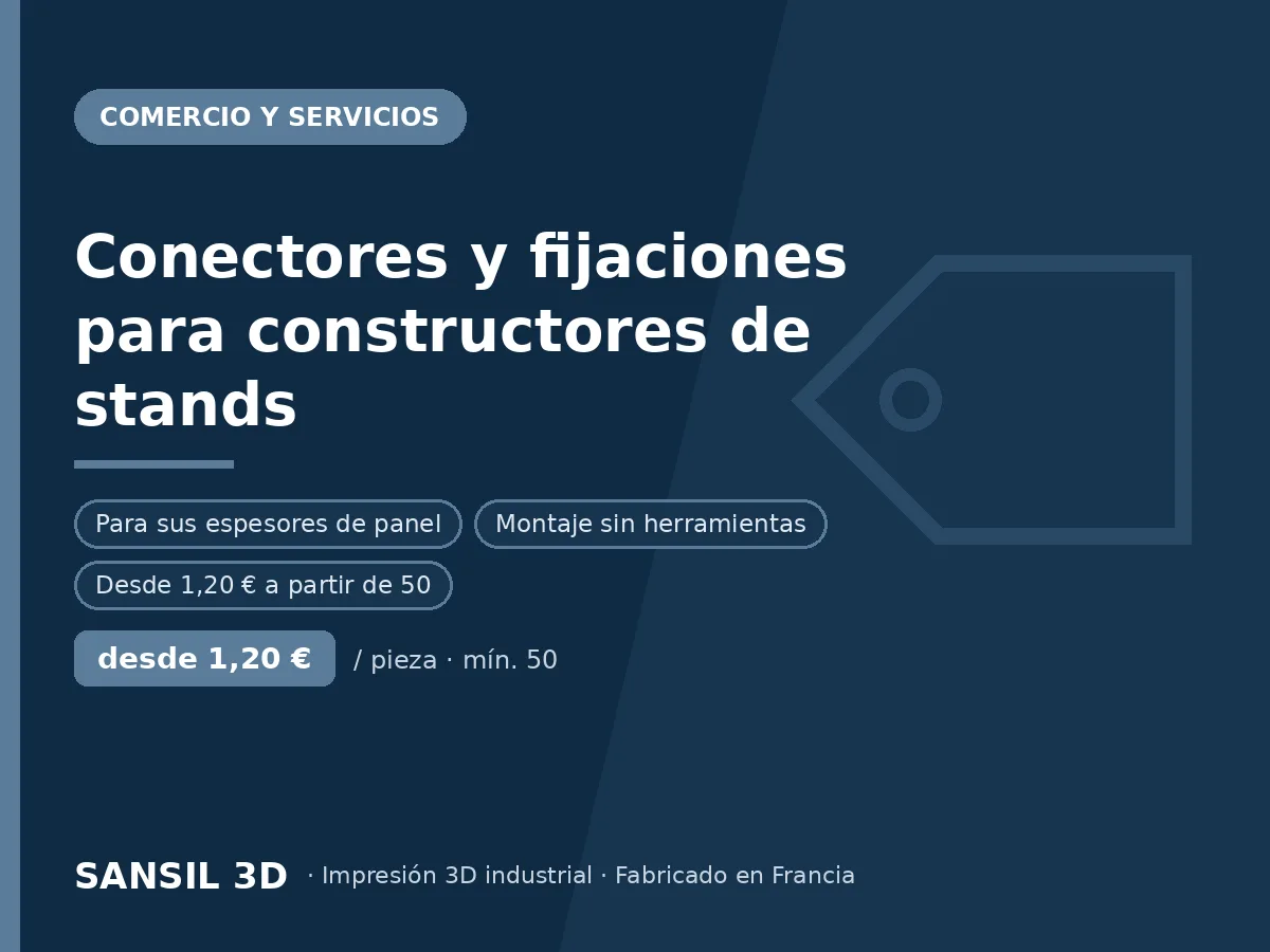 Conectores y fijaciones para constructores de stands