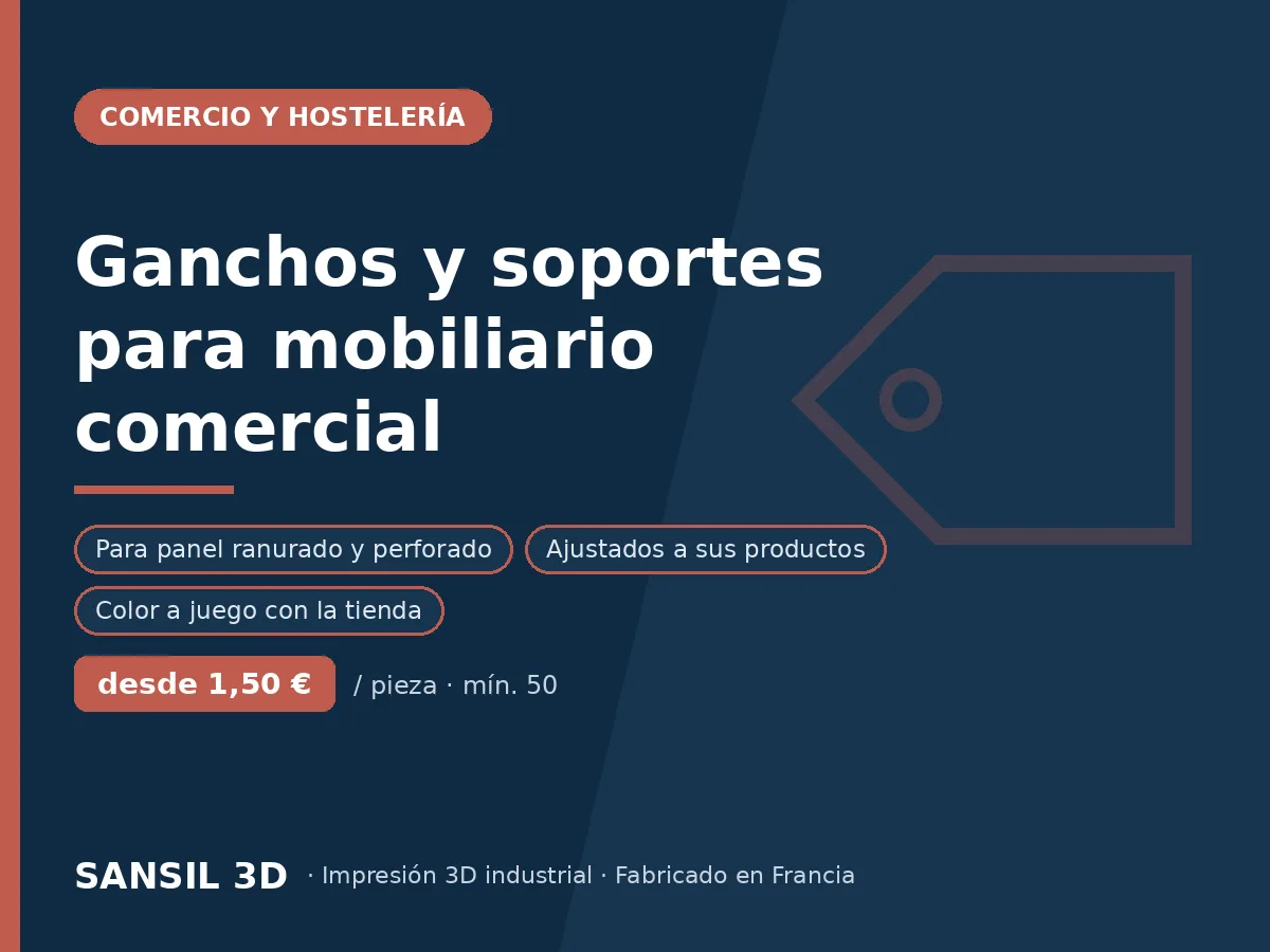 Ganchos y soportes para equipamiento de tienda