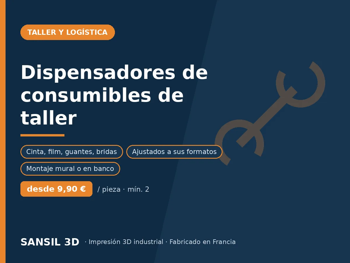Portarrollos y dispensadores de consumibles de taller